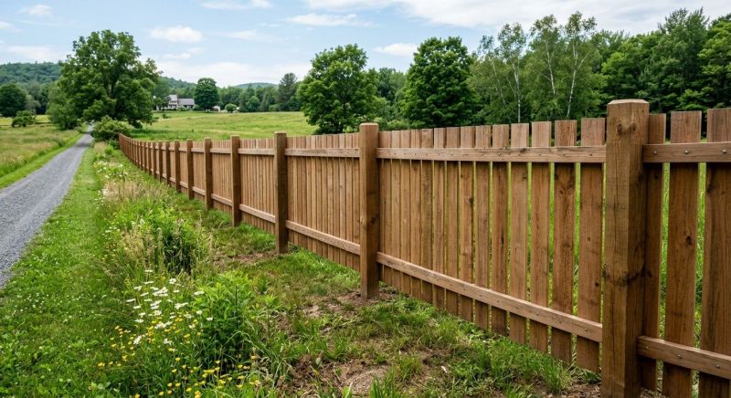 Wooden Farm Fence Installation in Roseville, CA