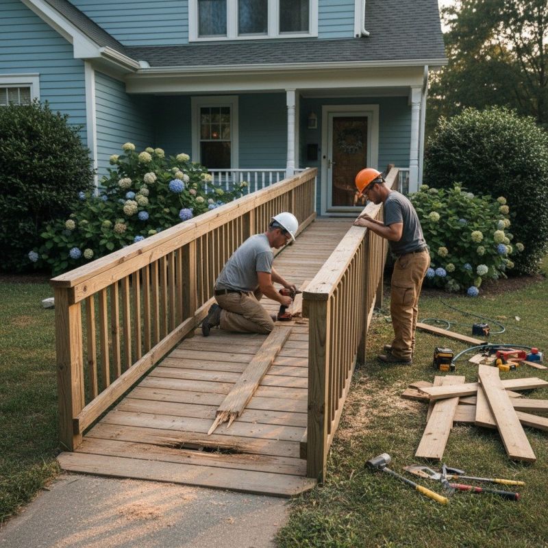 Deck Ramp Construction in Conroe, TX