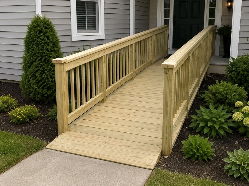 Entrance Ramp Installation in Conroe, TX