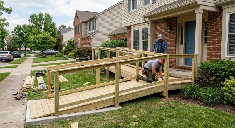 Hardwood Ramp Installation in Conroe, TX
