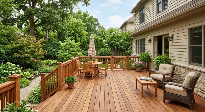 Redwood Deck Installation in Worcester, MA