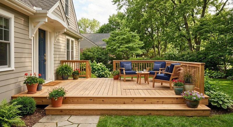 Wooden Patio Installation in Worcester, MA
